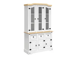 Aparador Corona madera maciza de pino blanco 112x43x196 cm