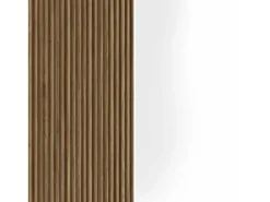 Aparador Coste con 2 puertas efecto canneté blanco mate y madera clara 120x43x126 cm