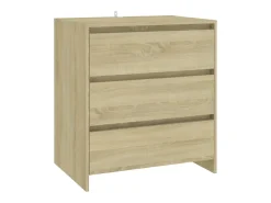Aparador de 3 piezas madera manufacturada color roble Sonoma