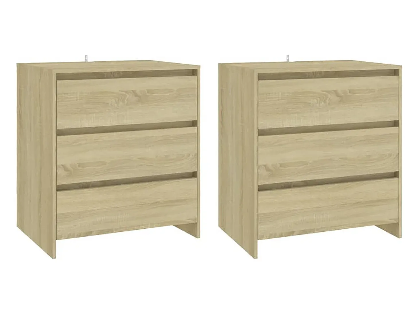 Aparador de 3 piezas madera manufacturada color roble Sonoma