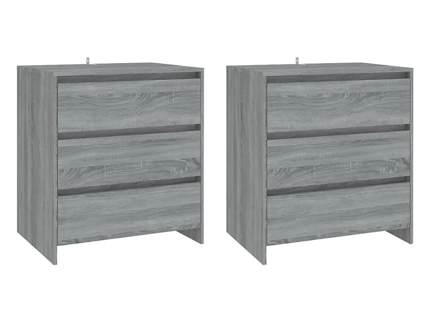 Aparador de 3 piezas madera manufacturada gris Sonoma