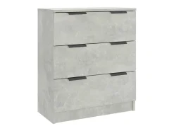 Aparador de 3 piezas madera contrachapada gris hormigón