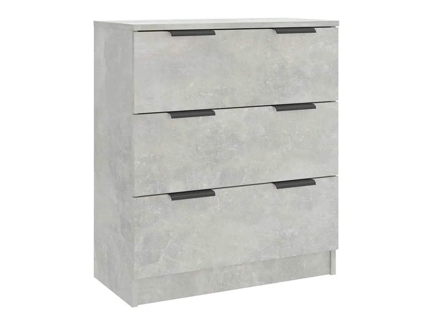 Aparador de 3 piezas madera contrachapada gris hormigón