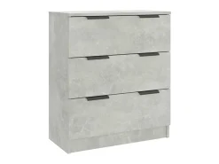 Aparador de 3 piezas madera contrachapada gris hormigón ES99210