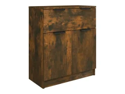 Aparador de 3 piezas madera contrachapada color roble ahumado
