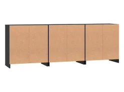 Aparador de 3 piezas Roble negro 70 x 41 x 75 cm Madera de ingeniería
