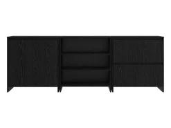 Aparador de 3 piezas Roble negro 70 x 41 x 75 cm Madera de ingeniería
