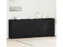 Aparador de 3 piezas Roble negro 60 x 30 x 70 cm Madera de ingeniería