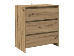 Aparador de 2 piezas, roble hecho a mano, madera de ingeniería