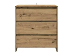 Aparador de 2 piezas, roble hecho a mano, madera de ingeniería