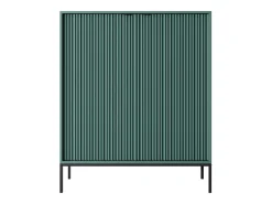 Aparador de 2 puertas con patas de metal negro 104x125 cm