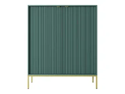 Aparador de 2 puertas con patas de metal dorado 104x125 cm