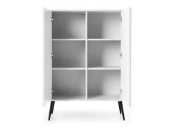 Aparador de 2 puertas con base de metal negro 129x103 cm