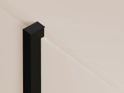 Aparador de 4 puertas en MDF - Beige y negro - LUVONIA