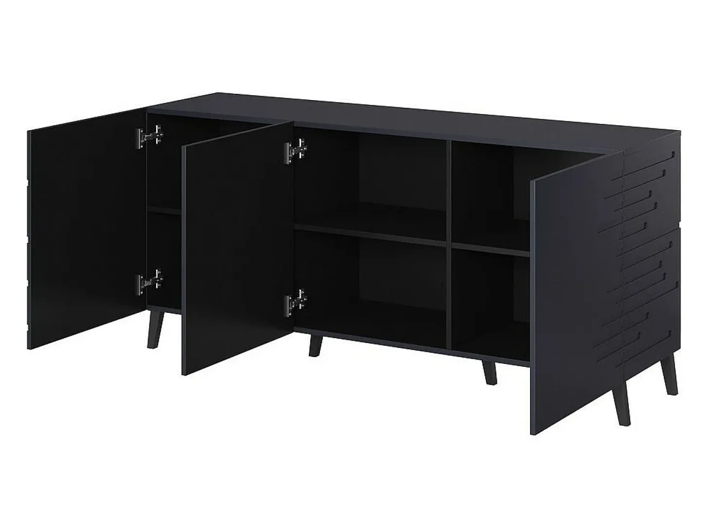 Aparador de 3 puertas Max design 155 cm violeta mate