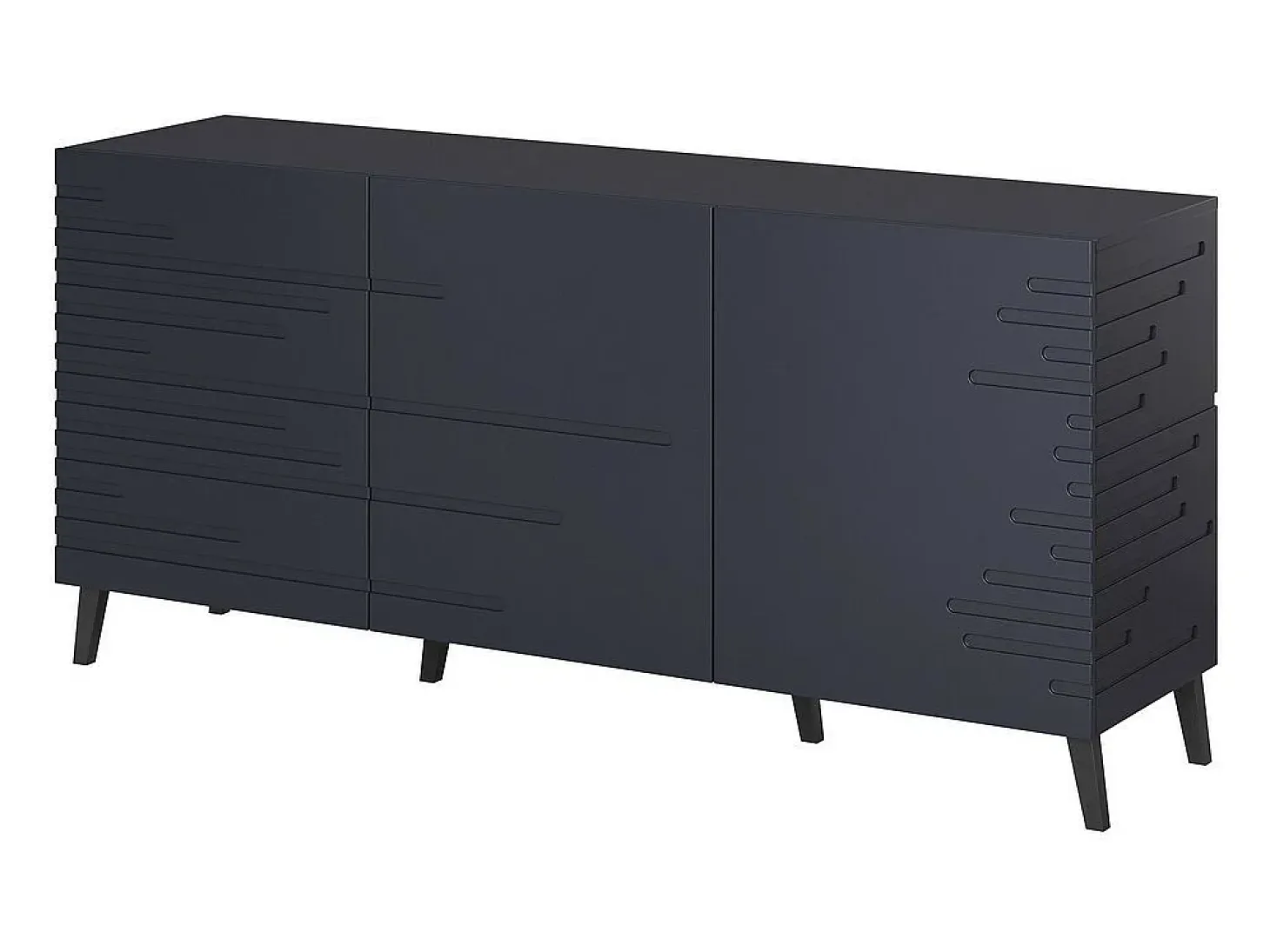 Aparador de 3 puertas Max design 155 cm violeta mate