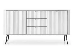 Aparador de 2 puertas y 3 cajones con patas de metal negro, 168x87 cm