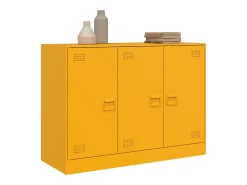 Aparador de acero amarillo mostaza 99x39x73 cm ES801925