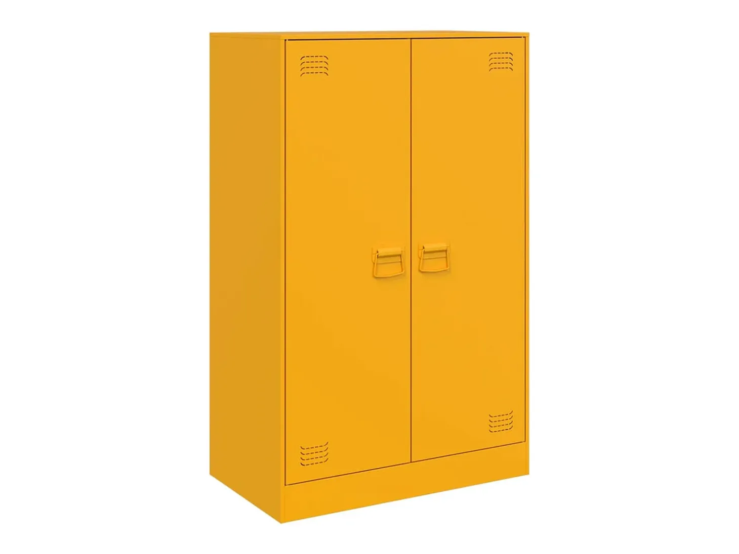 Aparador de acero amarillo mostaza 67x39x107 cm ES606651
