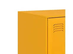 Aparador de acero amarillo mostaza 67x39x95 cm