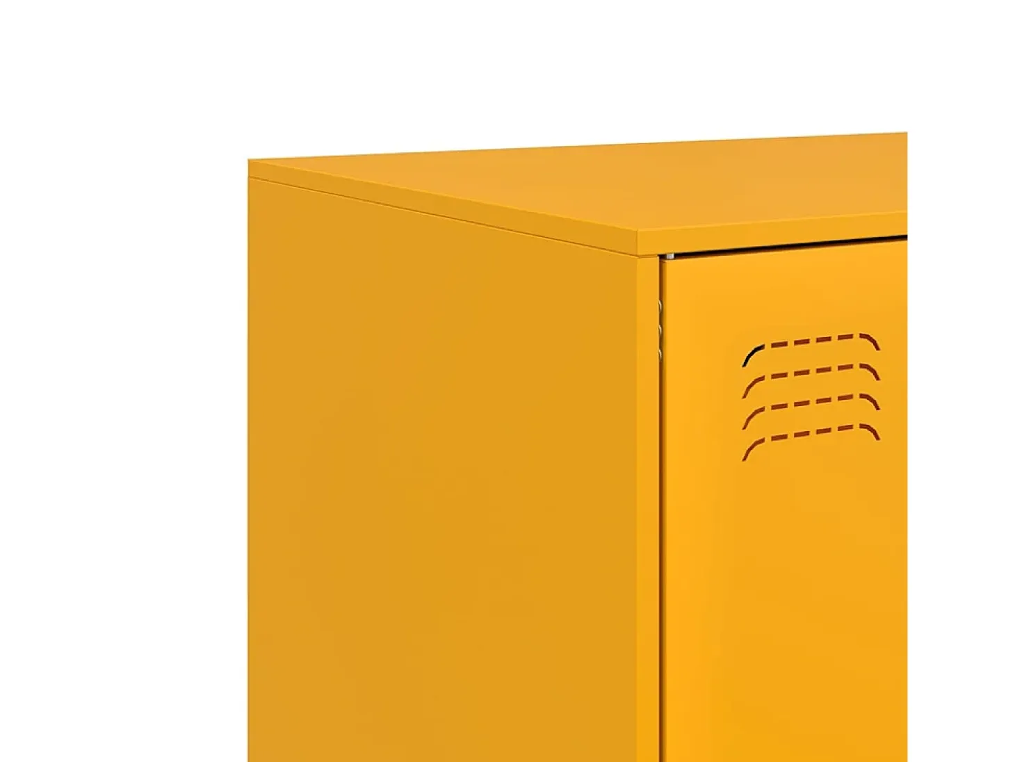 Aparador de acero amarillo mostaza 67x39x95 cm