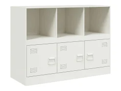 Aparador de acero blanco 99x39x73 cm