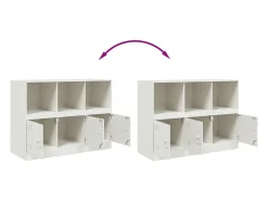 Aparador de acero blanco 99x39x73 cm