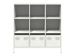 Aparador de acero blanco 101,5x39x103,5 cm