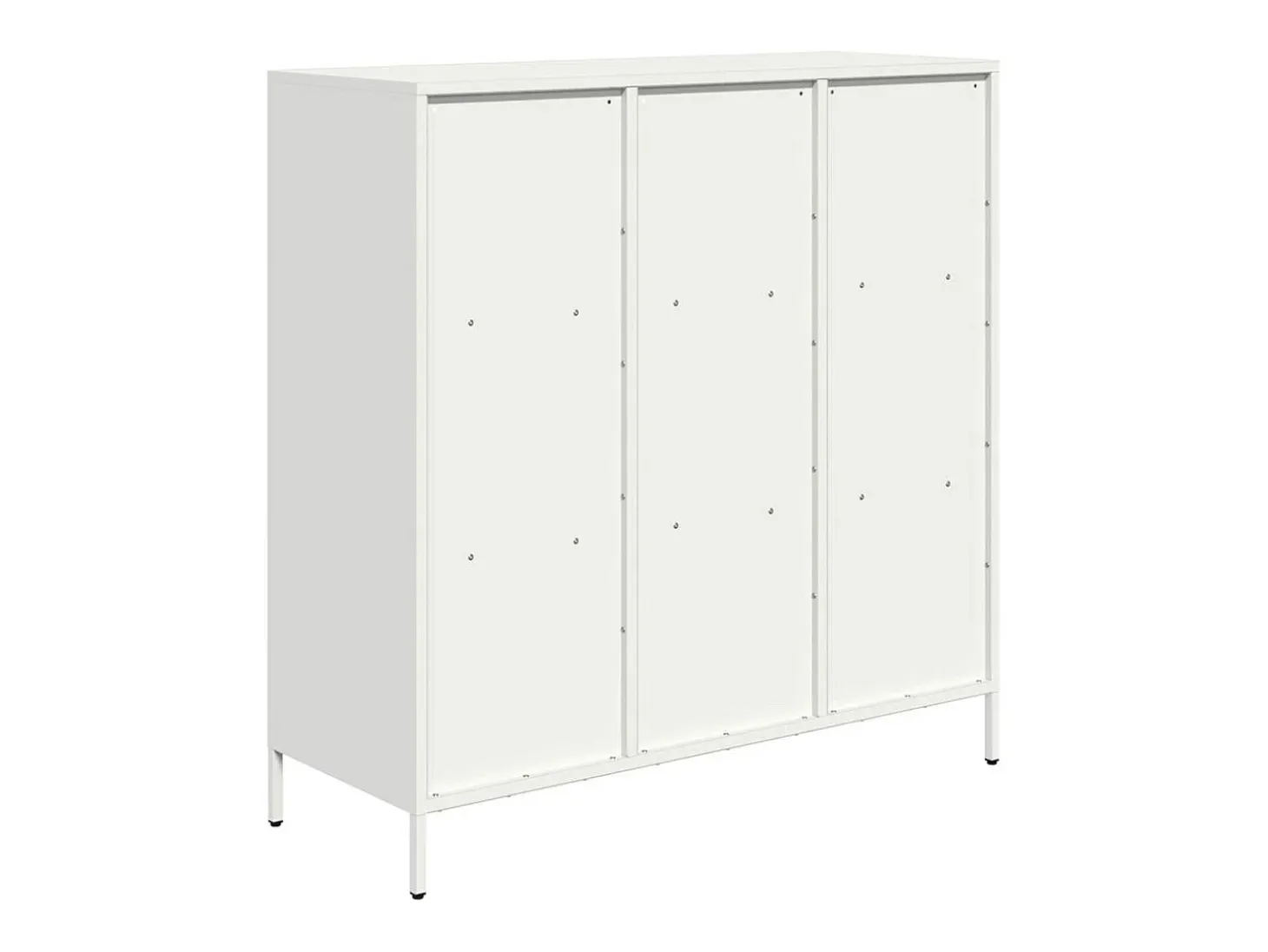 Aparador de acero blanco 101,5x39x103,5 cm