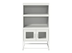 Aparador de acero blanco 68x39x123 cm
