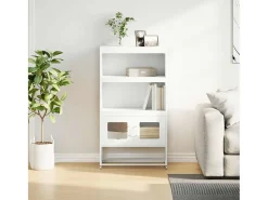 Aparador de acero blanco 68x39x123 cm