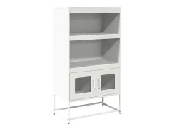 Aparador de acero blanco 68x39x123 cm