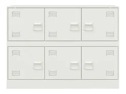 Aparador de acero blanco 99x39x73 cm