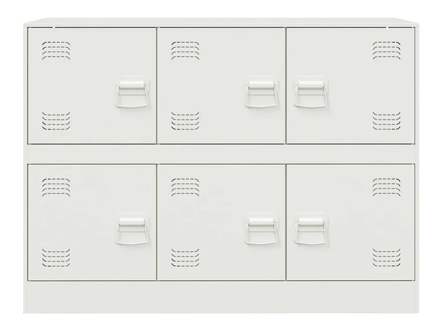 Aparador de acero blanco 99x39x73 cm