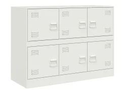 Aparador de acero blanco 99x39x73 cm