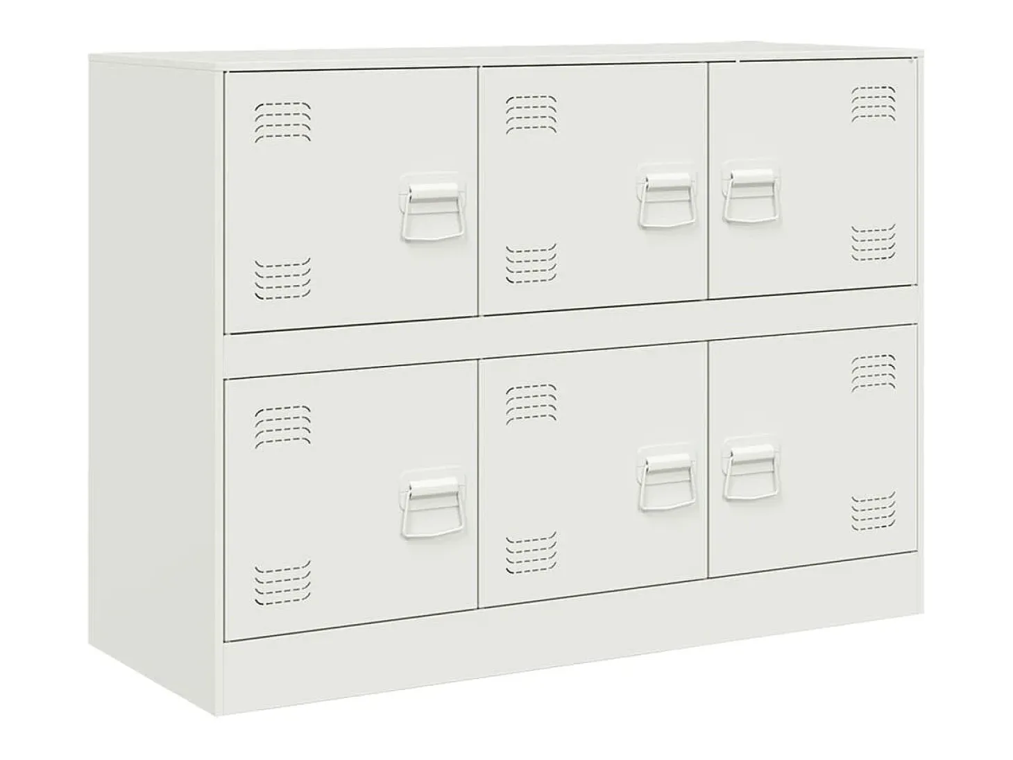 Aparador de acero blanco 99x39x73 cm