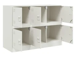 Aparador de acero blanco 99x39x73 cm