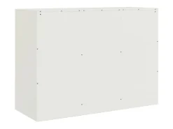 Aparador de acero blanco 99x39x73 cm