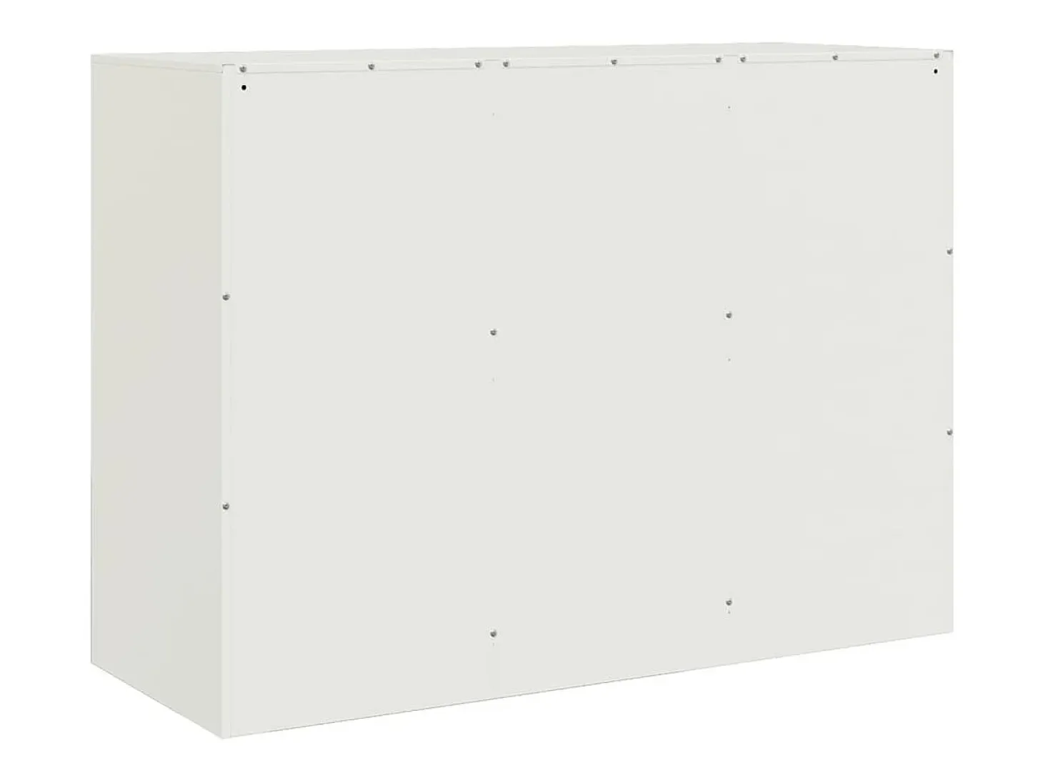 Aparador de acero blanco 99x39x73 cm