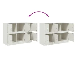Aparador de acero blanco 99x39x73 cm