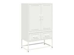 Aparador de acero blanco 68x39x111,5 cm