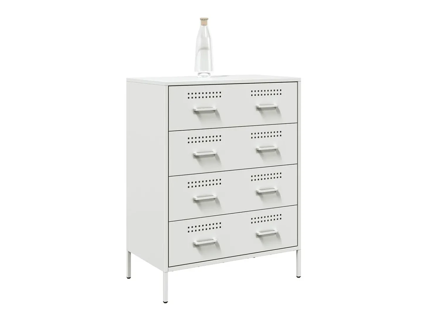 Aparador de acero blanco 68x39x89 cm