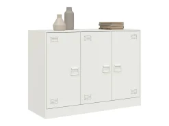 Aparador de acero blanco 99x39x73 cm ES519928