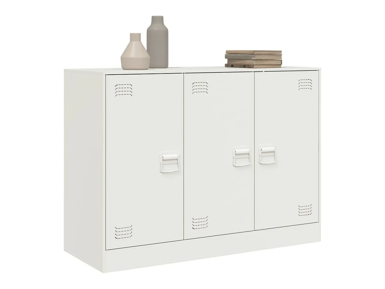 Aparador de acero blanco 99x39x73 cm ES519928