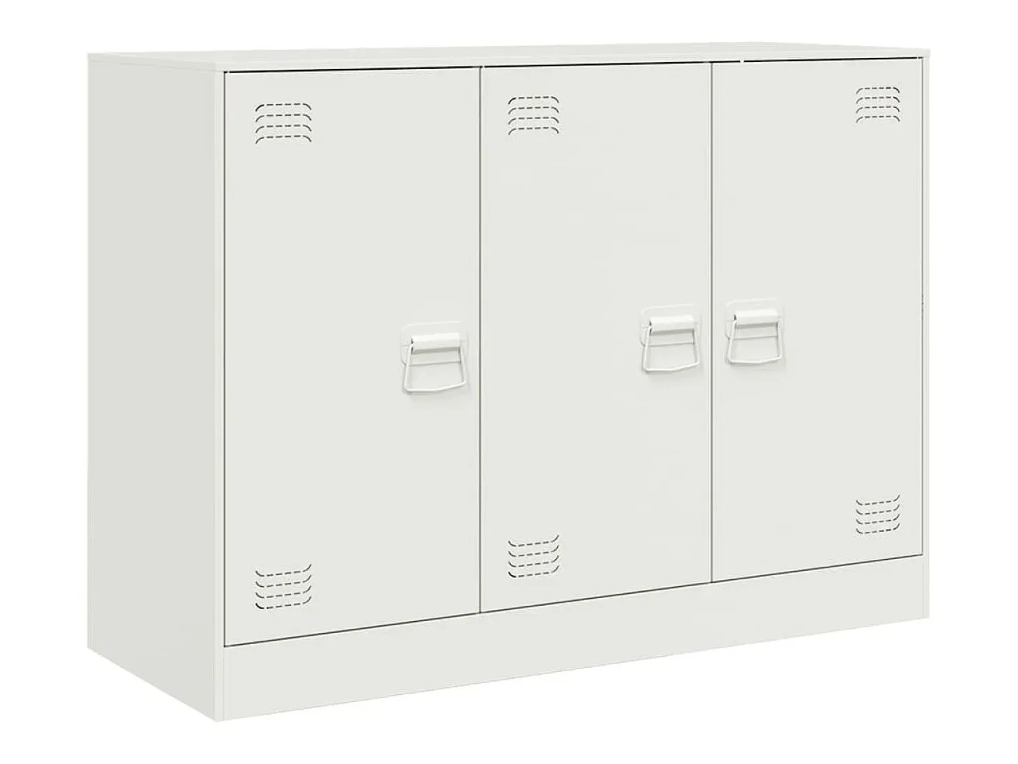 Aparador de acero blanco 99x39x73 cm ES519928