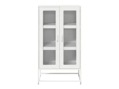 Aparador de acero blanco 68x39x123 cm