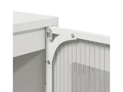 Aparador de acero blanco 68x39x123 cm