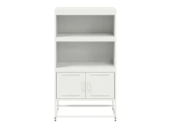 Aparador de acero blanco 68,5x38,5x123,5 cm
