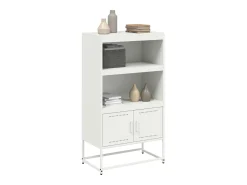 Aparador de acero blanco 68,5x38,5x123,5 cm