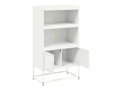 Aparador de acero blanco 68,5x38,5x123,5 cm